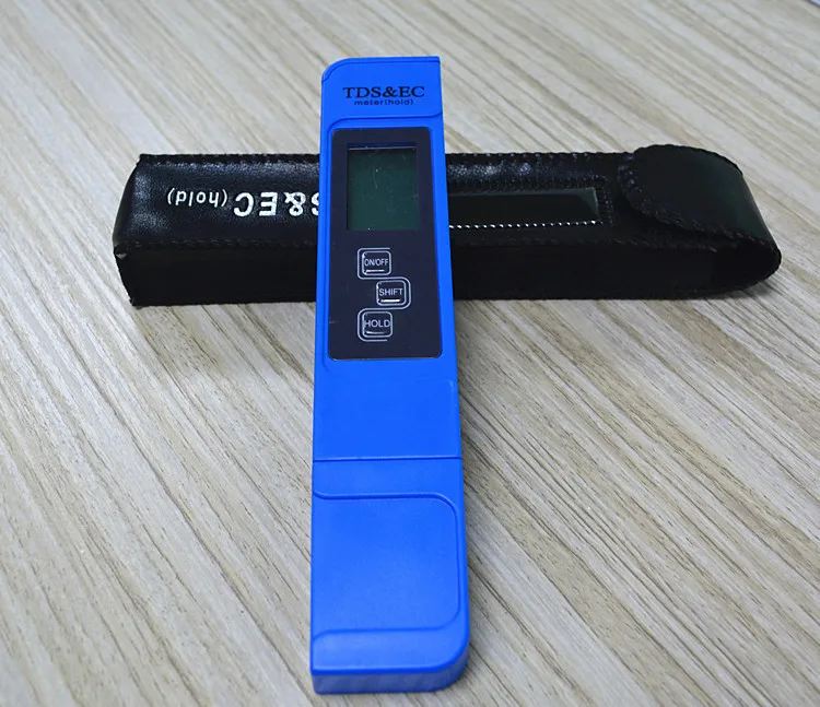 Blue three-in-one portable conductivity meter conductivity test pen type water quality detector not include battery