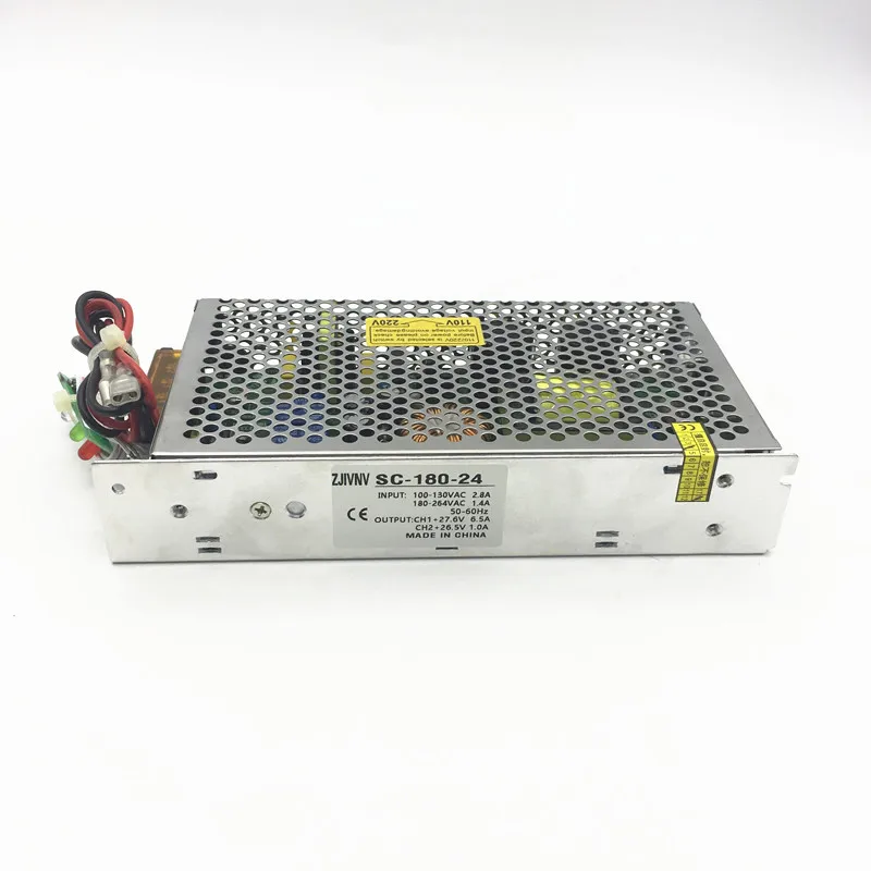 New 180W 24V 6.5A universal AC UPS/Charge function monitor switching power supply input 110/220v battery charger output 24VDC