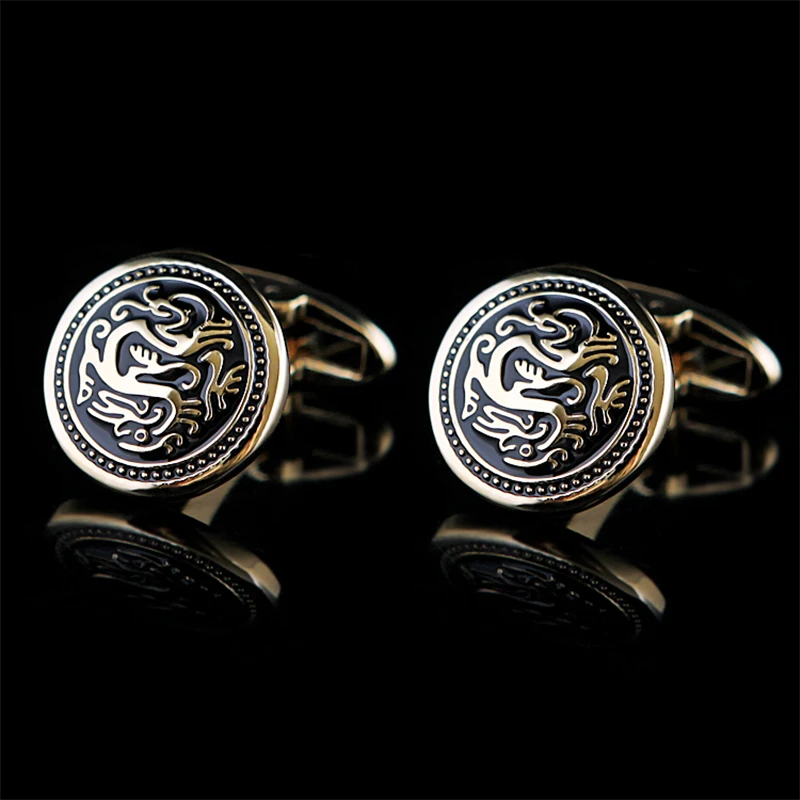 KFLK Jewelry French shirt cufflink for mens Brand Chinese Dragon Cuff link Luxury Wedding Button High Quality