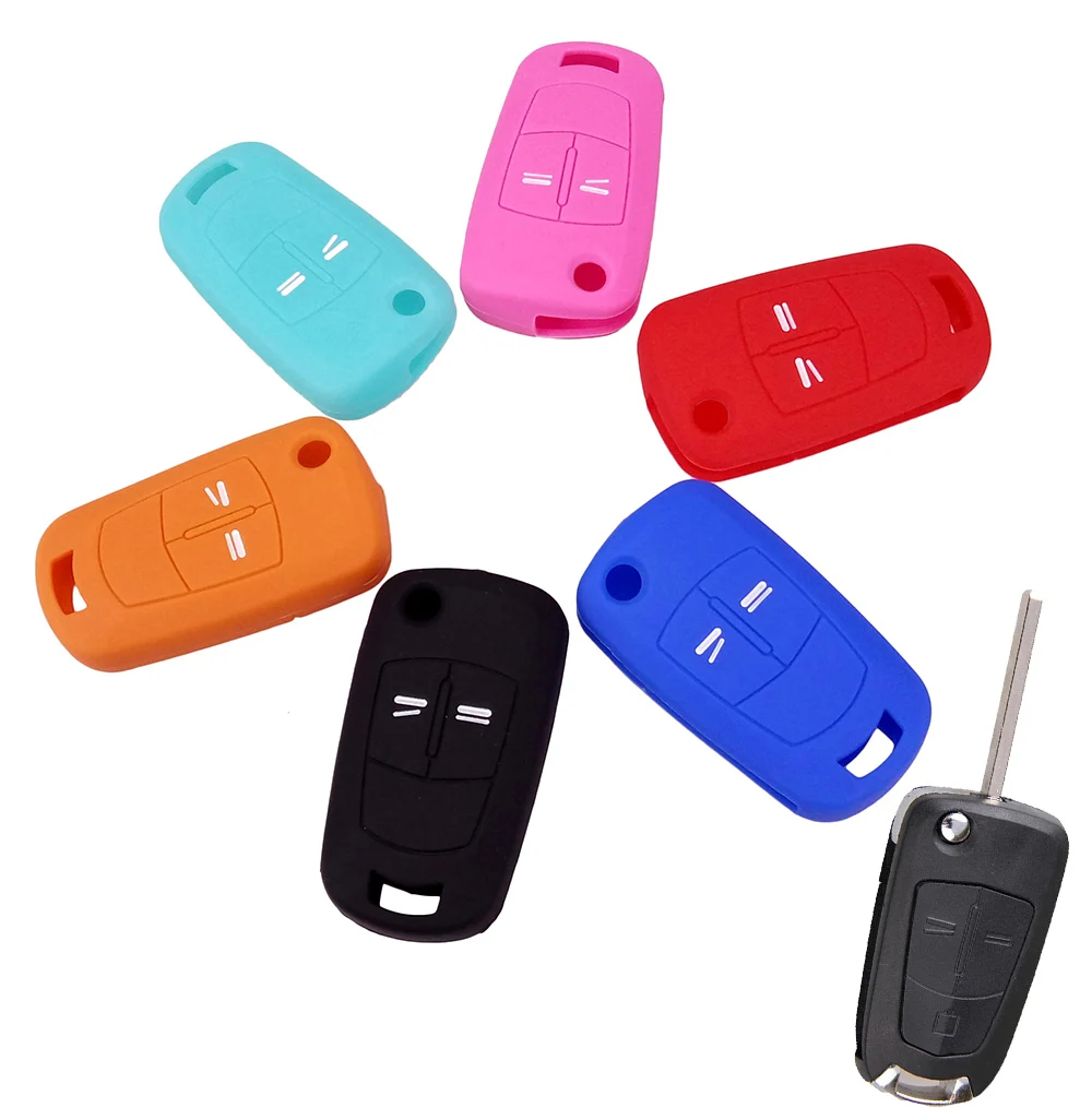 2 Button Silicone Key Cover Fit For Vauxhall Opel Corsa Astra Meriva Vectra Zafira Gtc Signum Tigra Remote Flip Fob Case