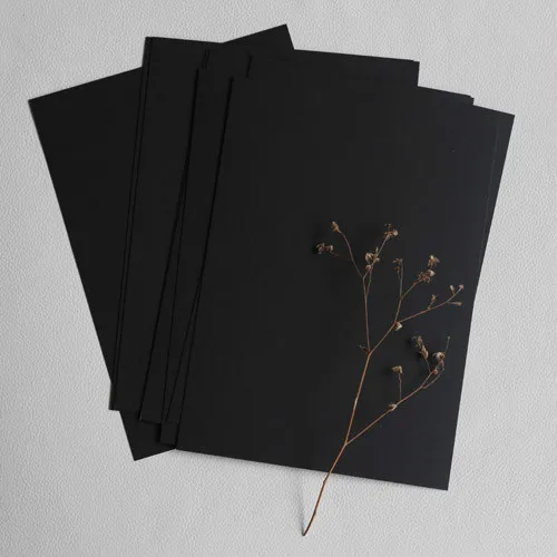 Card Paper Writing 350g Black Message Card Product Dimensions 21X15cm Pack of 5 Pieces DIY  Freehand Drawing Created