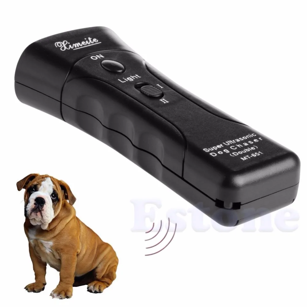 New Ultrasonic Dog Chaser Stop Aggressive Animal Attacks Repeller Flashlight Dropshipping