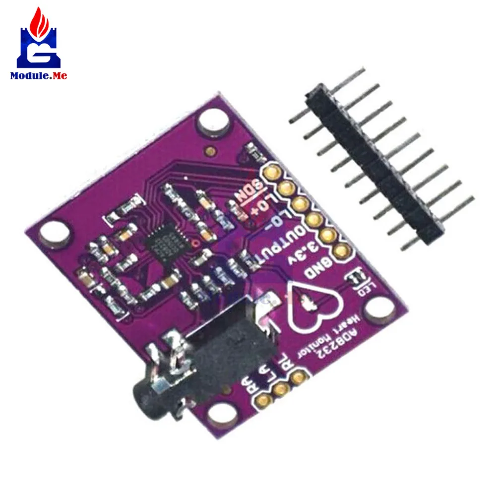 New AD8232 Physiological Measurement Heart Pulse ECG Bio Monitor Sensor Module Board Electric Unit Modules for Arduino