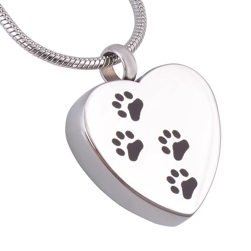 Pet Cremation Pendant Necklace For Memory Dogs or Cat Stainless Steel Cremation Jewelry Drop shipping