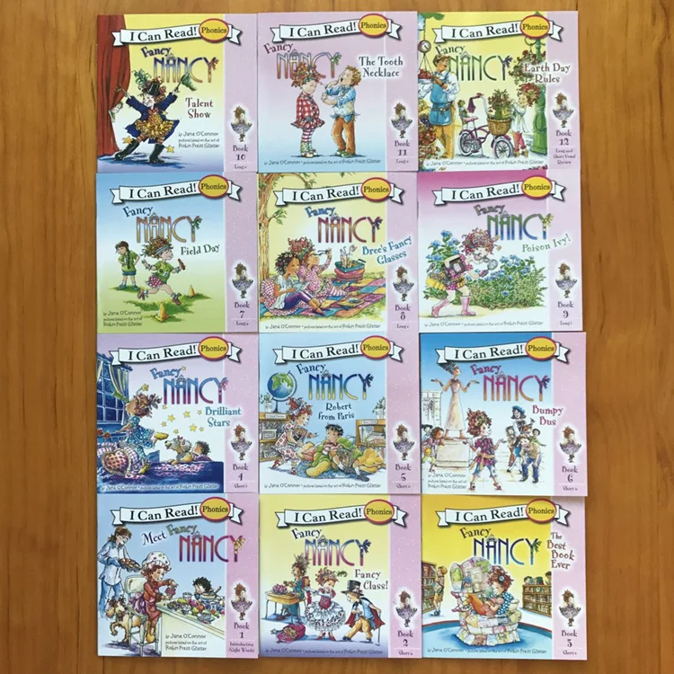 

12 Books I Can Read series Fancy Nancy Phonics spelling English picture book Children kids pocket story book Age 0-6