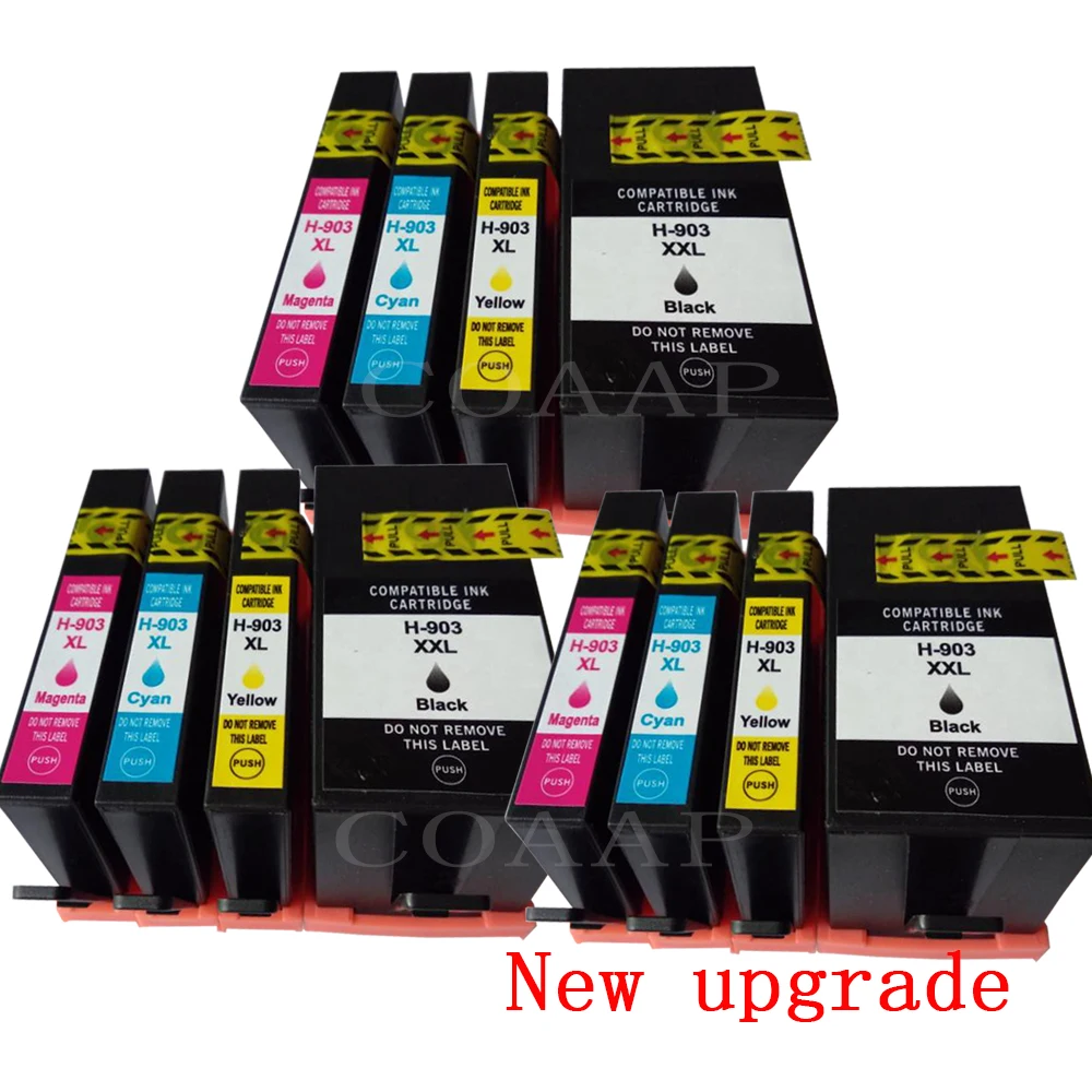 New upgrade 903 903XL compatible ink cartridge for hp Officejet Pro 6950 6960 6961 6963 6964 All-in-one Printer, hp 903XL 907XL