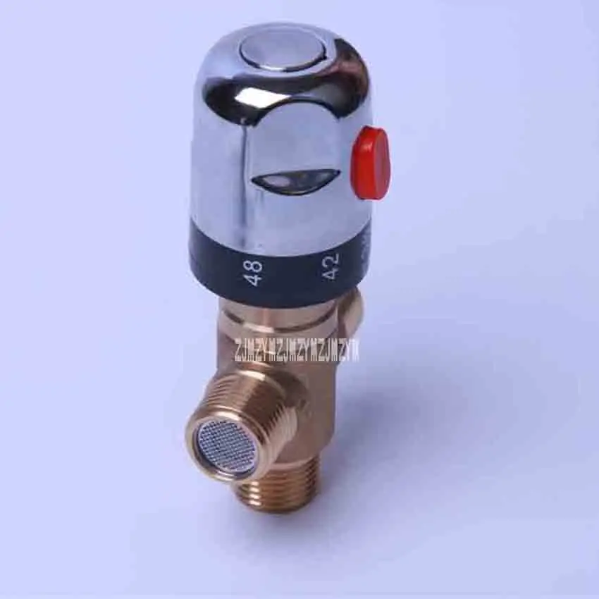 50 ชิ้น/ล็อต 4 "ผสมThermostaticวาล์วติดตั้งฝักบัวอาบน้ำพลังงานแสงอาทิตย์ทองแดงThermostaticก๊อกน้ำวาล์วท่อวาล์ว 0-50 องศาขายร้อน