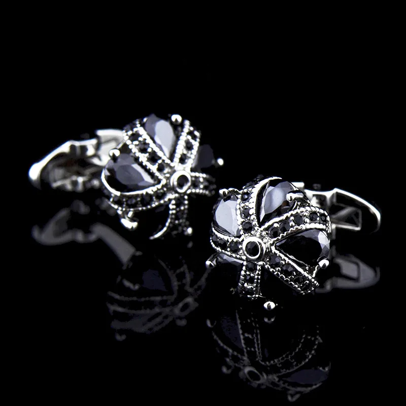 Jewelry french shirt cufflink for mens Brand designer Cuffs link Button male High Quality Luxury crystal Wedding abotoaduras