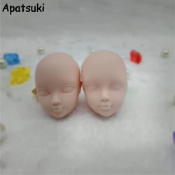 2pcs/lot Soft DIY Practice Makeup Doll Heads For 11.5