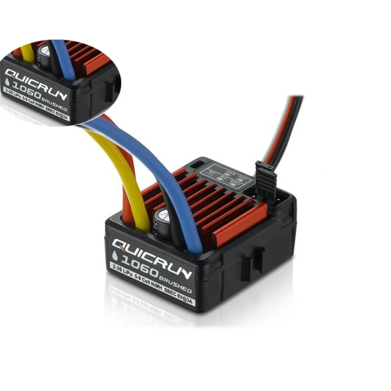 HobbyWing QuicRun 1080 80A 880 60A 1060 60A Brushed Electronic Speed Controller ESC For RC Car Waterproof