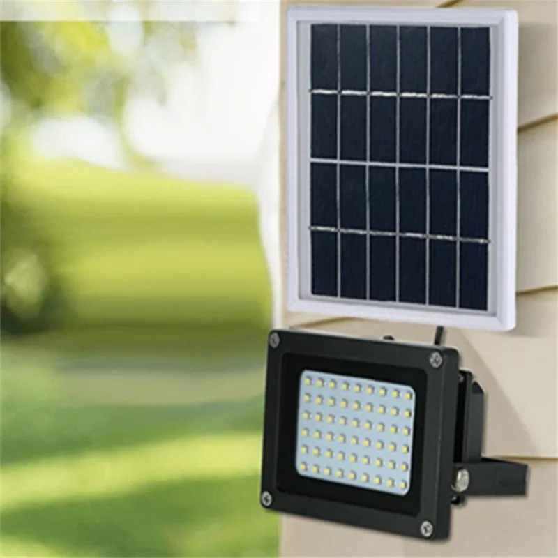 Solar Powered 54 led Floodlight/ Spotlight Outdoor Waterproof Security Led flood light Lamp  400Lumen for Home Garden Lawn Pool