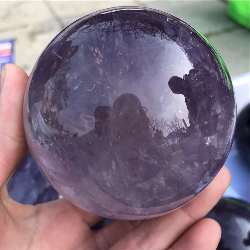 large size top quality high polished amethyst sphere ball healing around 9cm meditation reiki healing magic ball