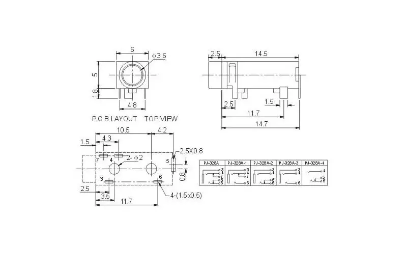 女性用オーディオコネクタ,10個,PJ-328A 3.5mm,5ピン,ステレオ,pj328a,pj328