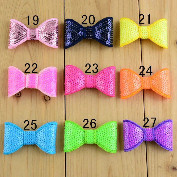 100 pcs/lot , Sequin Bows Appliques - Wholesale 2\