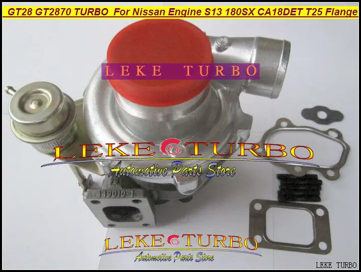 Free Ship Wholesale GT28 GT2870 AR.64 Turbo Turbine Turbocharger For Nissan engine S13 180SX CA18DET T25 Flange oil wet float