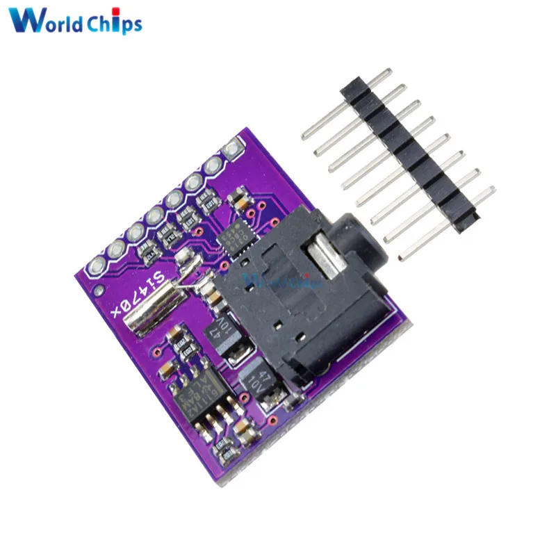 Si4703 Fm Rds Rbds Tuner Bordo di Sblocco Radio Digitale di Trasmissione Dati Modulo di Elaborazione per Arduino Avr Pic Arm con Spilli