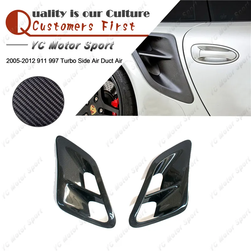 

Car Accessories Dry Carbon Fiber Air Duct Cover Fit For 2005-2012 911 997 Turbo Side Air Duct Air Intake Rear Inlet