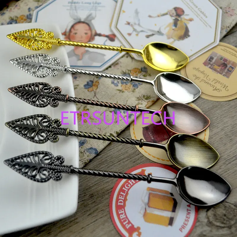 300pcs Retro Power Cane Handle Kitchen Tea Spoon Small Vintage Kitchen Cutlery Cake Dessert Scoop Coffee Tea Sugar Mixer Spoons