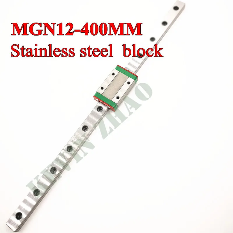 12mm Linear Guide MGN12 L= 400mm linear rail way + MGN12C or MGN12H Long linear carriage for CNC X Y Z Axis