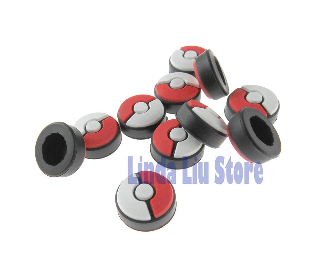 2 шт. мягкие силиконовые колпачки для ручек для переключателя Poke Ball Controller для кнопок Poke Ball, колпачки для джойстика для большого пальца, аксессуары