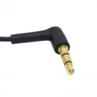 Cable de extensión de Audio estéreo macho a hembra, 90 grados, ángulo recto, 3,5mm, 3 polos, 10cm, negro