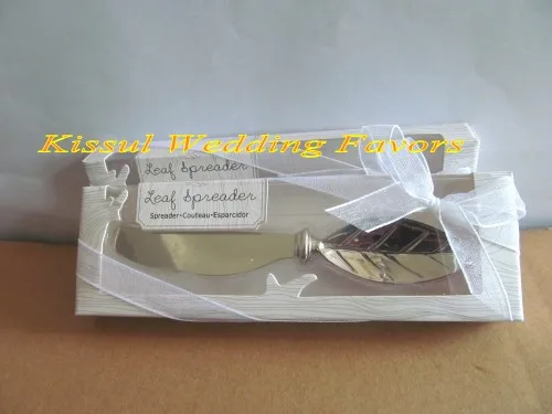 (10 Pieces/lot) Wedding and Event Party Favors of Chrome Leaf Spreader Wedding Favors For Guests and butter wedding souvenirs