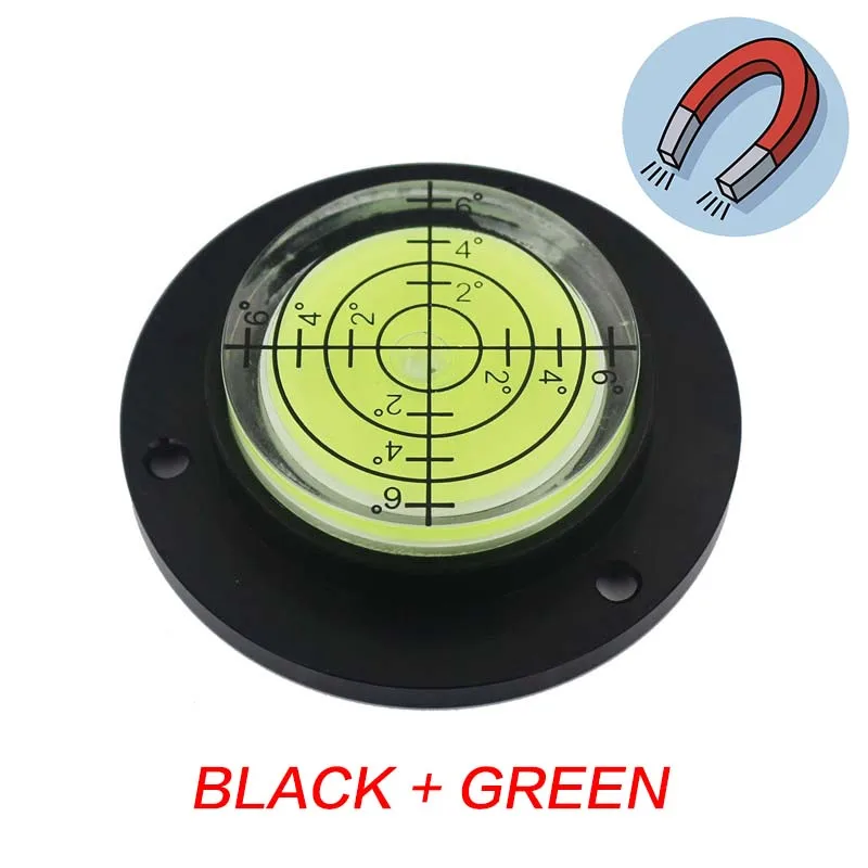 HACCURY Mini Level Round Bubble Spirit Level Diameter 50mm Height 13mm Magnetic Optional 1PCS