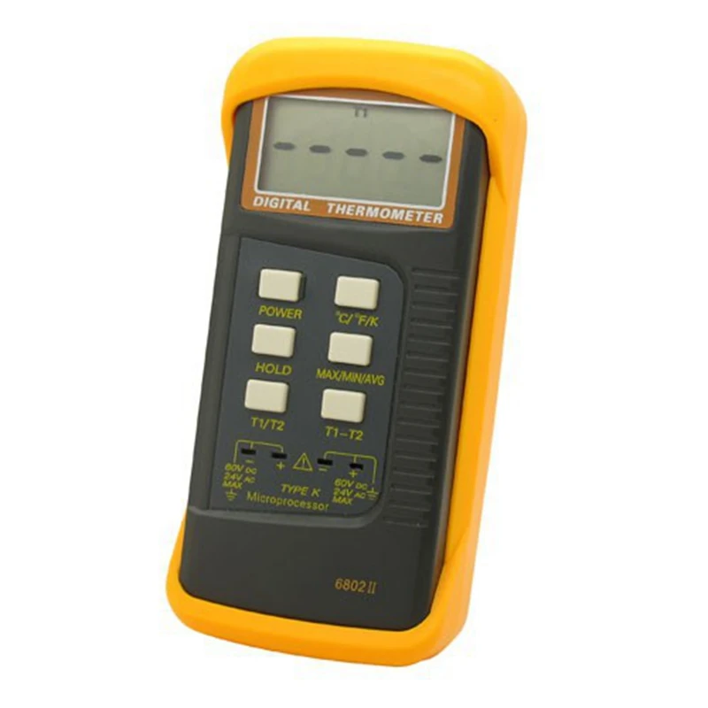 K-Type Digital Thermocouple Thermometer 1300C Professional Dual Channel Probe Industrial Temperature Meter C/F/K Swift Data Hold