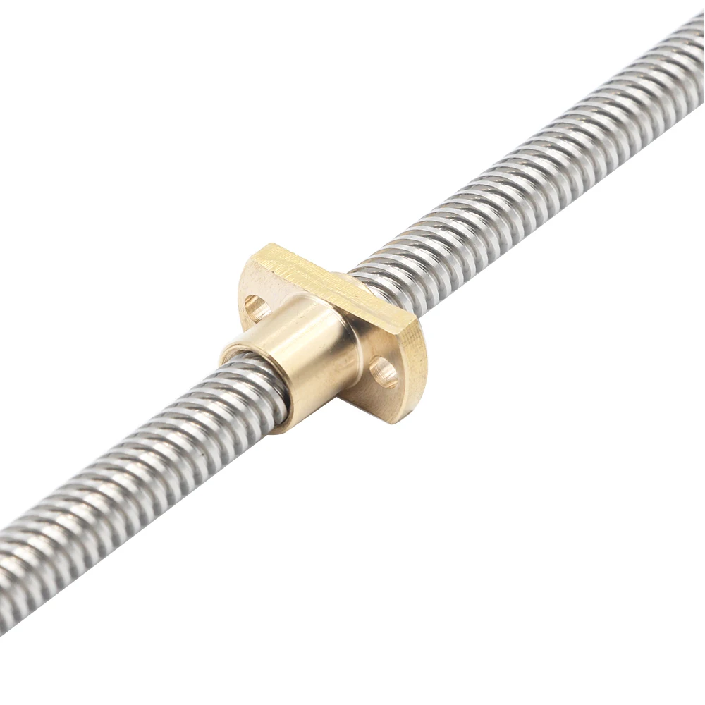 1pc T8 nut H flange copper nut pitch 2mm lead 8mm for T8 screw trapezoidal screw