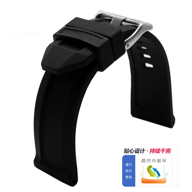 Quality Silicone Rubber Watchband For diesel DZ7257 DZ7334 DZMC0001 DZT2006 4388 Strap For Men 24 26mm Silicone strap Bracelets