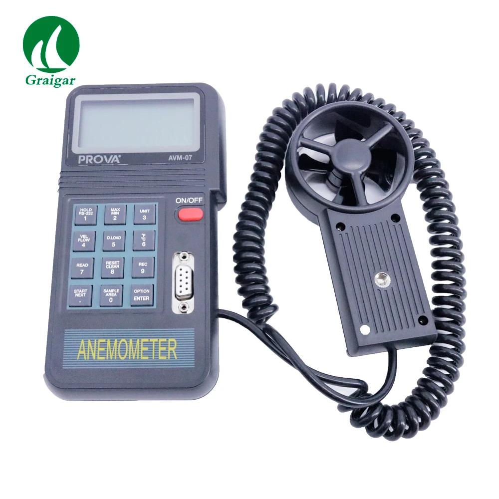 AVM-07 High Accuracy Digital Anemometer Air Flow Meter Measuring Range 0.0~45.0m/s