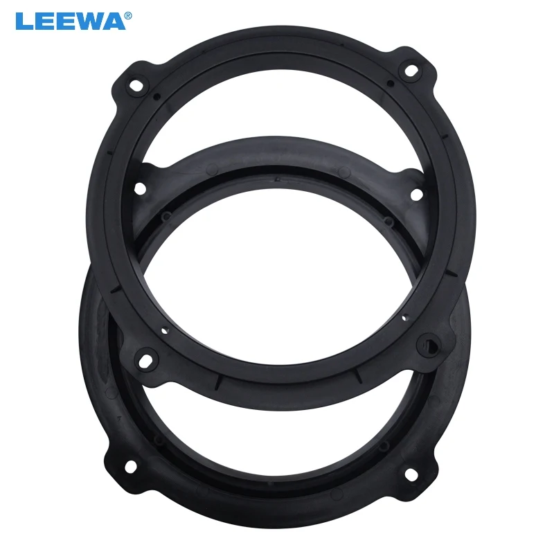 

LEEWA 2pcs 6.5" Car Speaker Spacer Mat Adapter Horn For Hyundai ix20 ix25 ix35 Front Door Stereo Refitting Ring Mats #CJ5612