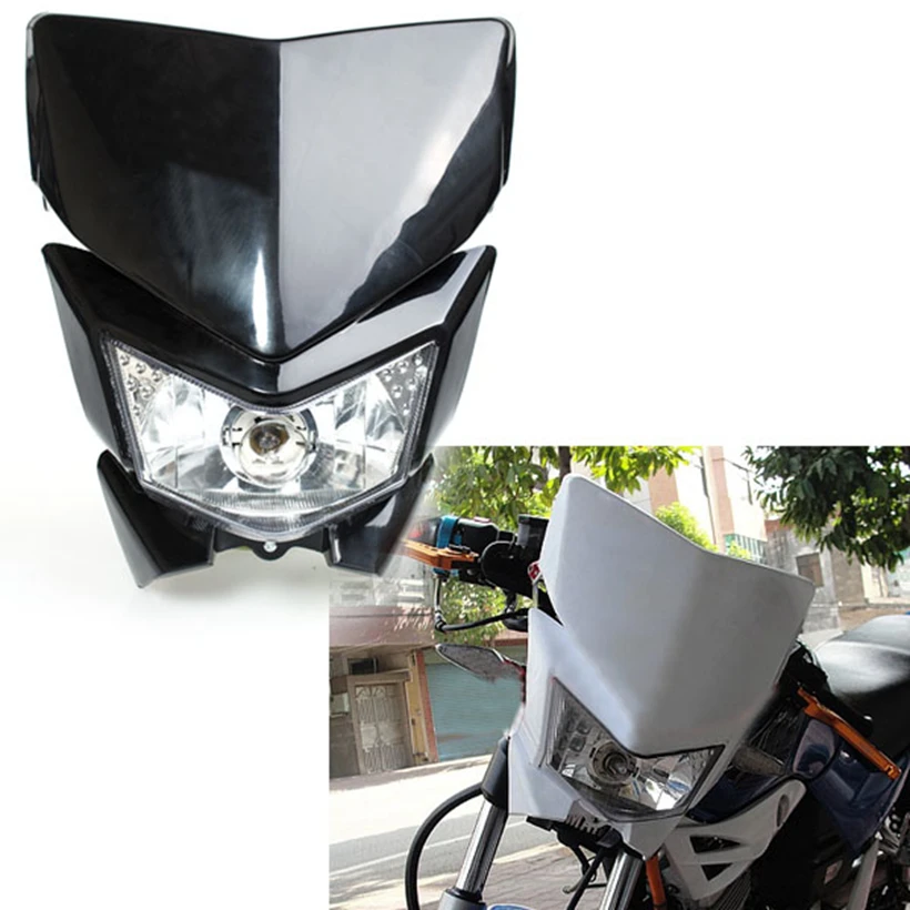 LMoDri Fee Shipping Motorcycle Headlight Cover Modified Accessories Dirt Bikes Head Lamp Mask Refires 4wd For Yamaha Honda