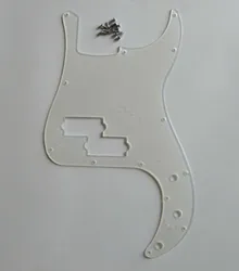 KAISH Transparent P Bass Pickguard Clear PB Scratch Plate w/ screw for Precision Bass