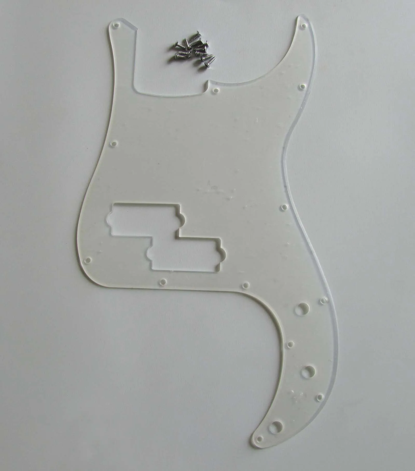 KAISH Transparent P Bass Pickguard Clear PB Scratch Plate w/ screw for Precision Bass