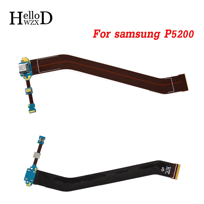 A+++ For Samsung Galaxy Tab 2 P5100 Tab 3 P5210 P5200 Charger Charging Flex Cable USB Dock Connector Port + Microphone Cables