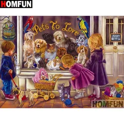 HOMFUN Pieno Quadrato/Rotondo Trapano 5D Pittura Diamante FAI DA TE 