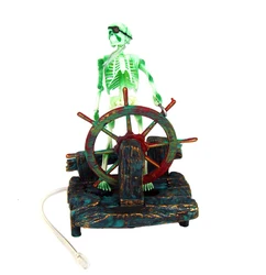 Hot Aquarium Decoration Skeleton on Wheel Fish Tank Ornament Decor for Aquarium Tank W75 Great Gif