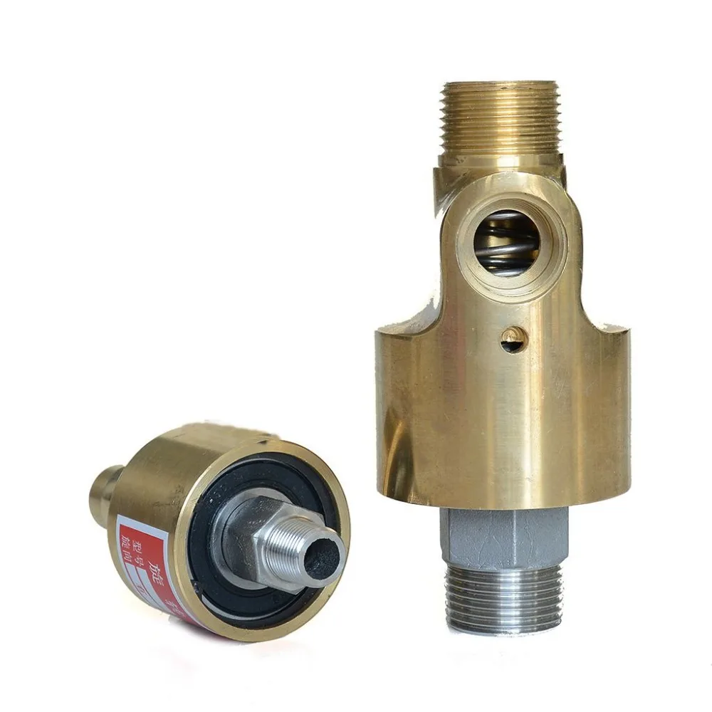 2 PCS HS-G40-20 Brass swivel H type rotary joint HS double channel hydraulic swivel joint