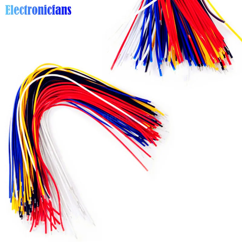 100Pcs Double Head PCB Solder Cable 20CM Breadboard Fly Jumper Wire Cable Tin Conductor 5 Color