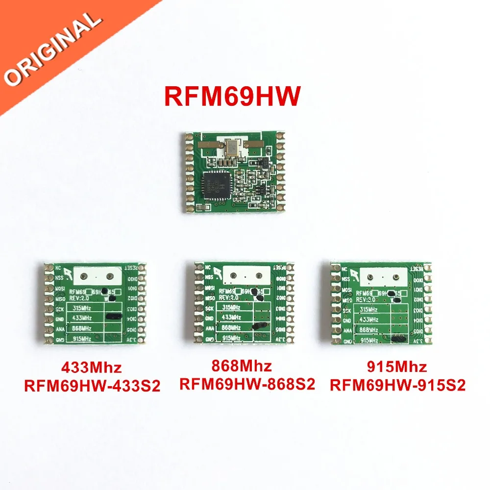 RFM69HW 868Mhz/433Mhz/915Mhz + 20dBm HopeRF Wireless Transceiver 868S2 Module For Remote/HM