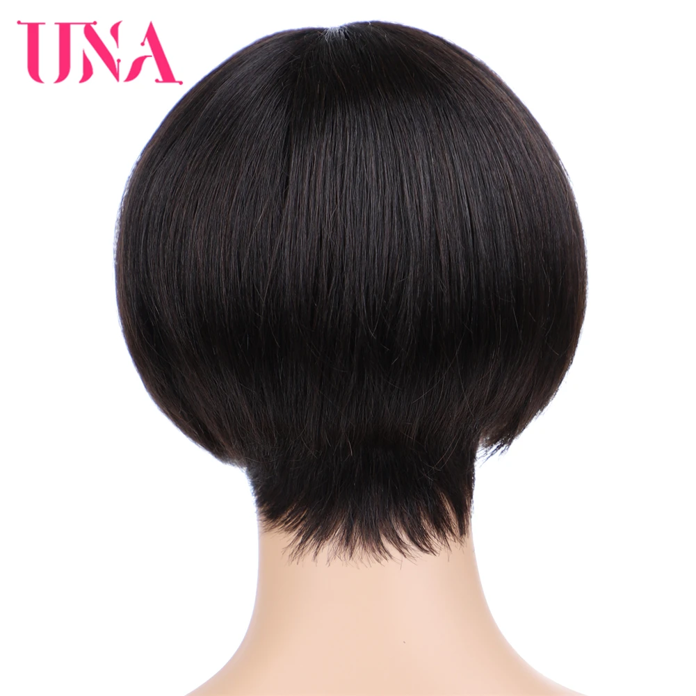 Short Human Hair Wigs Non-Remy Brazilian Hair BOBO Wig Straight Machine Human Hair Wigs 7A Middle Ratio 8