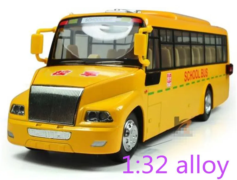 American school bus real voice Cars model  alloy cars children educational gift  big  scchool bus  model free shipping