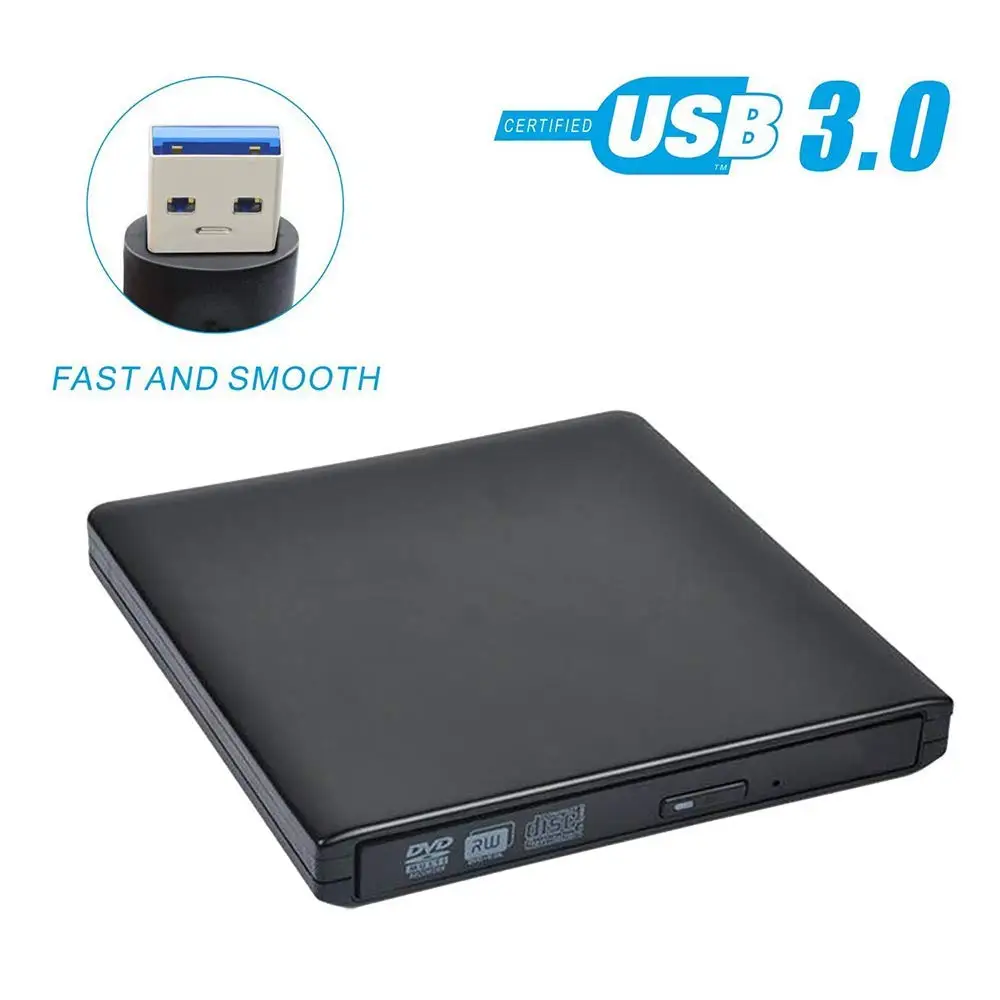 USB 3.0 DVD Drive, CD Burner Driver Drive-free High-speed Read-write Recorder External DVD-RW Player Writer Reader For MAC