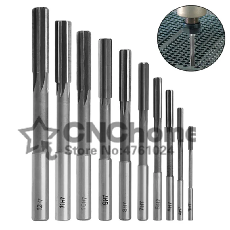 1Pc 2mm-20mm HSS Straight Shank Chucking Reamer Machine Reamer Milling Cutter Tool For bore Machining 3/4/5/6/7/8/10/12/18/20mm