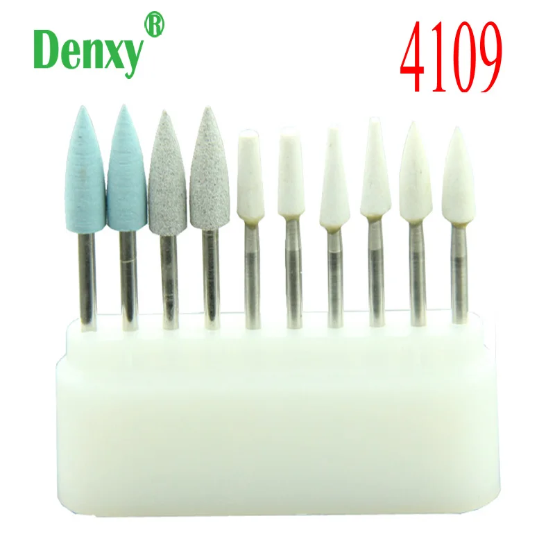 Denxy #4109 Dental Diamond Burs New Dental Diamond Burs Set  Abutment Polishing Kit composite finish and polish FG Orthodontic