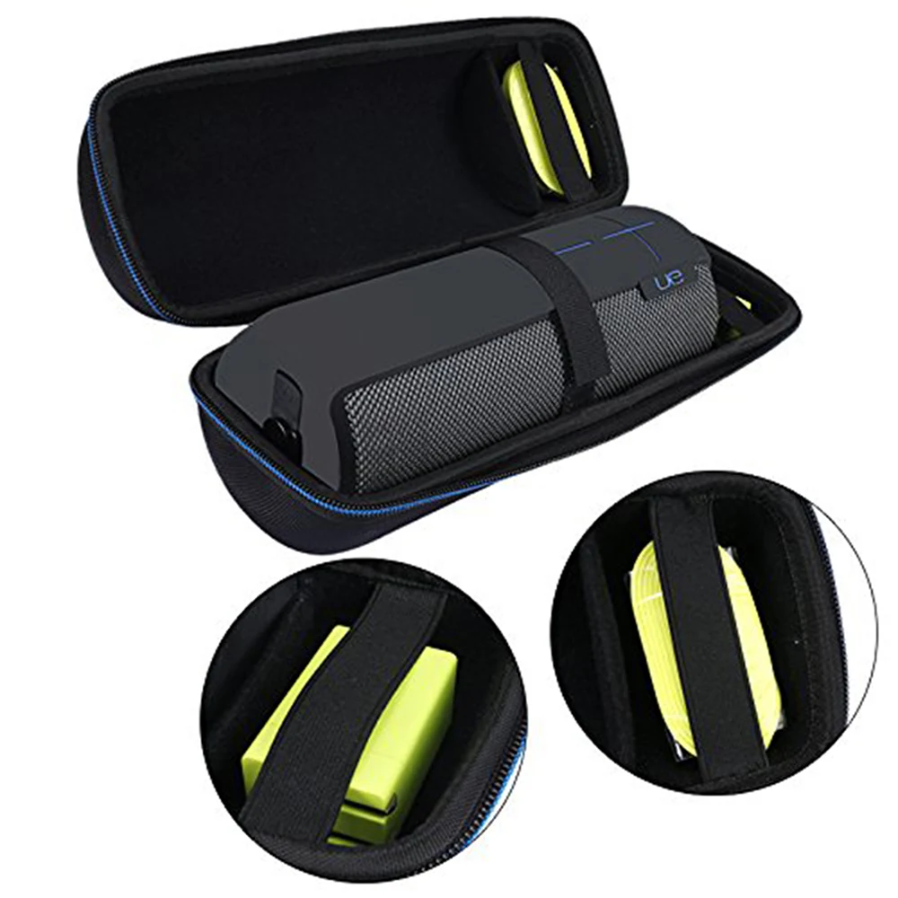 Travel EVA Carry Storage Case for Logitech UE BOOM 2 /1 Megaboom Bluetooth Speaker and Charger Outdoor Bag Holder Zipper Pouch