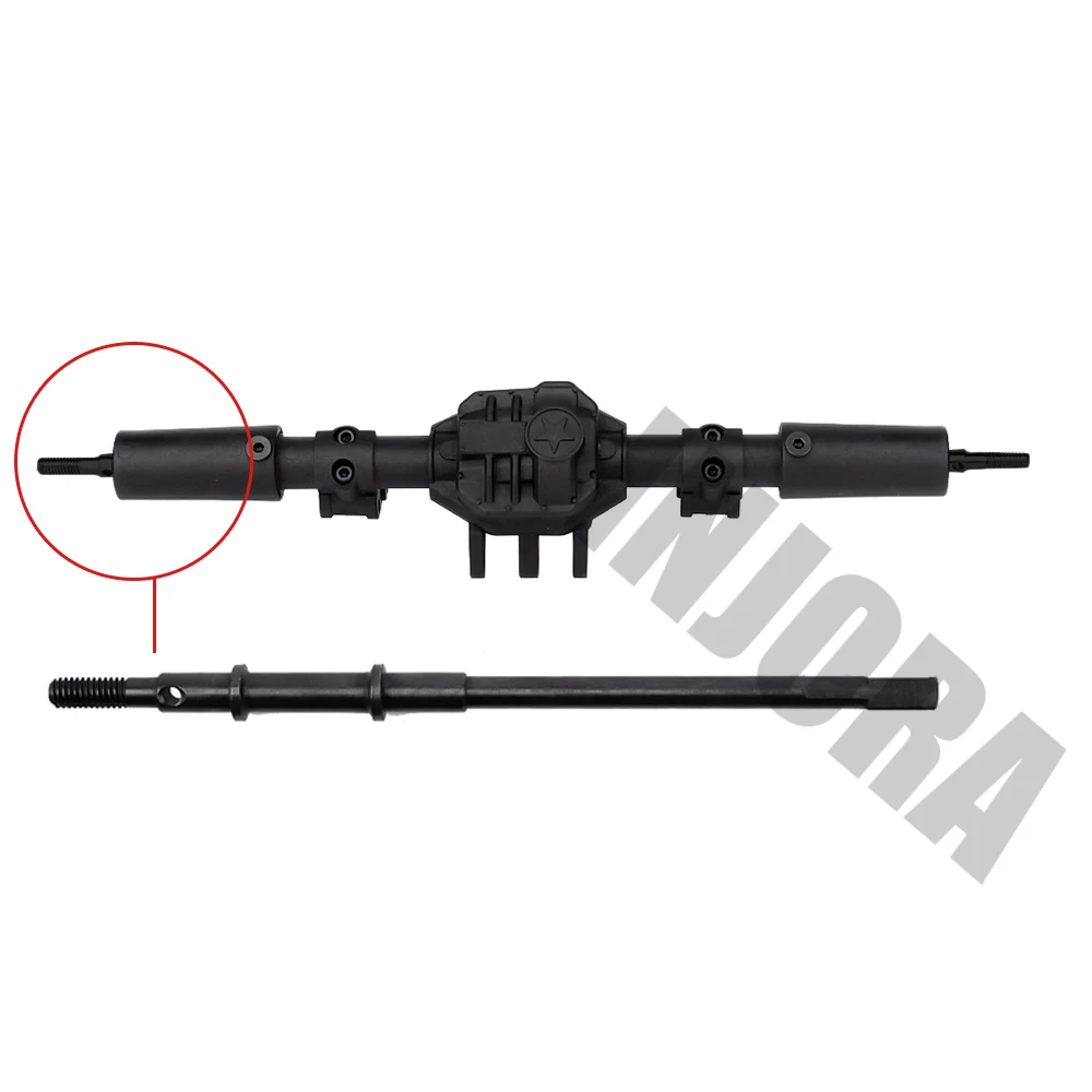 INJORA RC Car Front Rear Straight Complete Axle for 1:10 RC Crawler Axial SCX10 II 90046 90047 Upgrade Parts