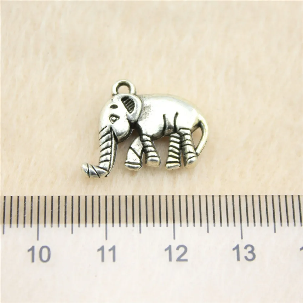 30pcs/lot 20*16*4mm ancient silver Elephant charm Pendants DIY jewelry for bracelet necklace earring