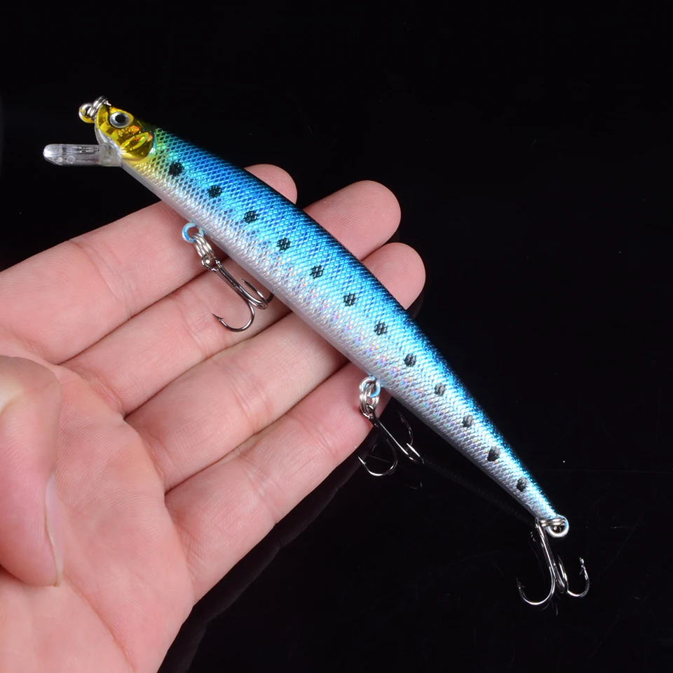 1pcs 12.5cm 12.5g Minnow Fishing Lure Wobbler with 6# Three Hooks Floating Hard Bait Fishing Tackle Pesca Carp Crankbait 3D Eye